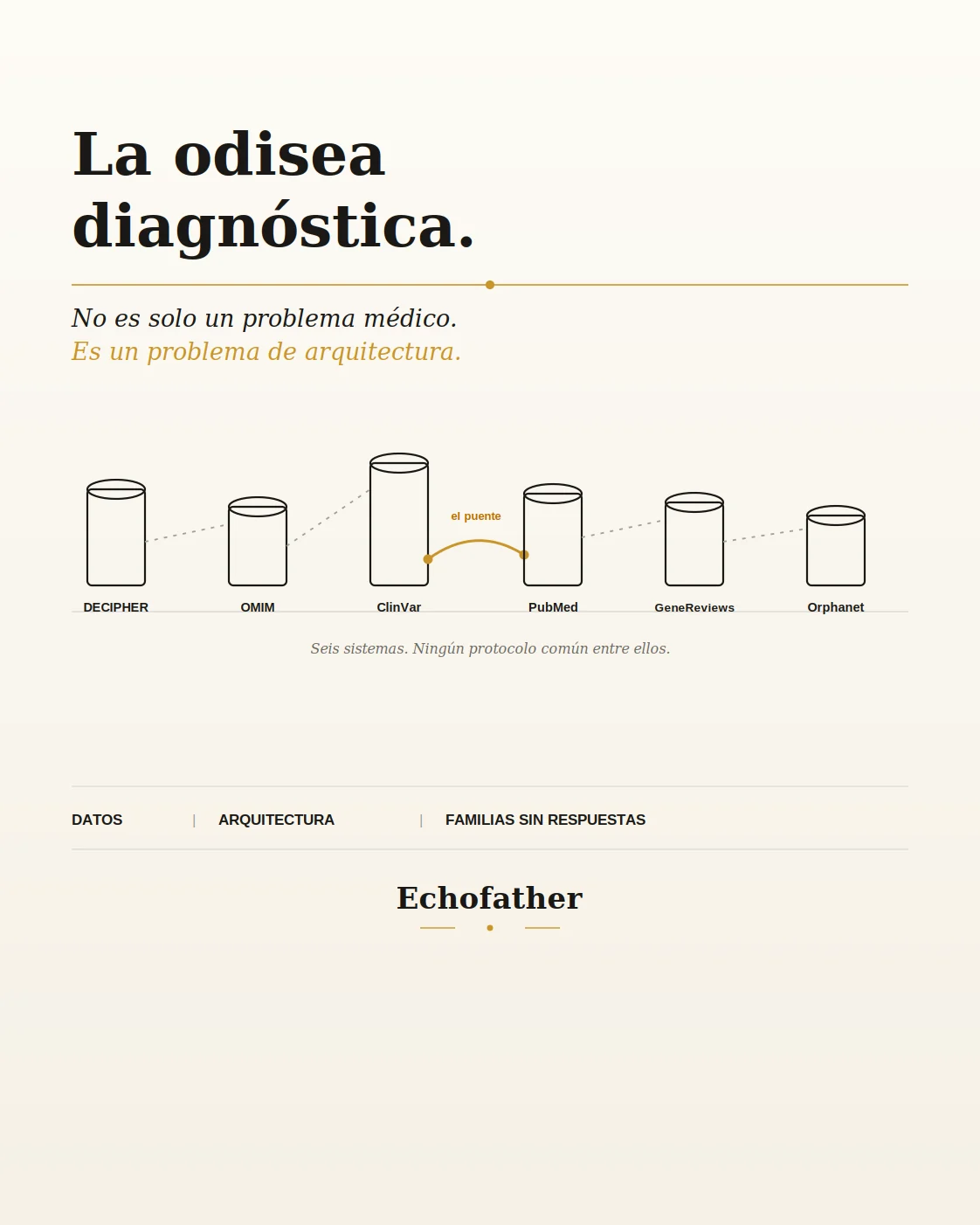 La odisea diagnóstica como problema de arquitectura